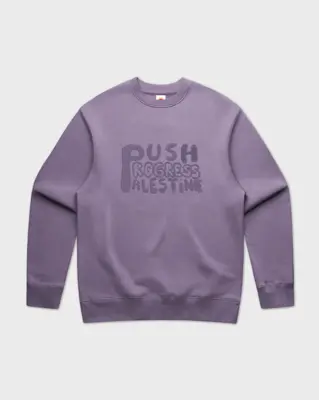 Asira10 'Push Progress Palestine' Crew (Plum)
