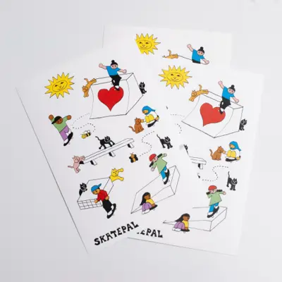 Momoe Narazaki x SkatePal 'Park' stickers