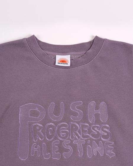 Asira10 'Push Progress Palestine' Crew (Plum) hover image