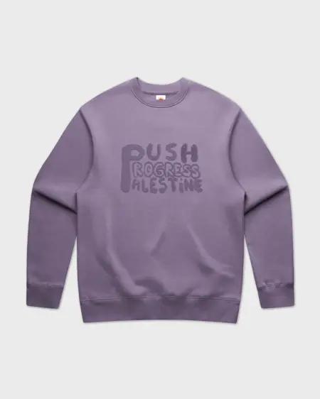 Asira10 'Push Progress Palestine' Crew (Plum)