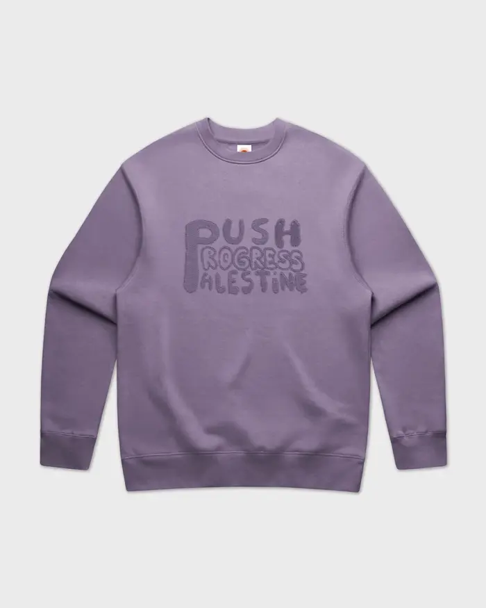 Asira10 'Push Progress Palestine' Crew (Plum)